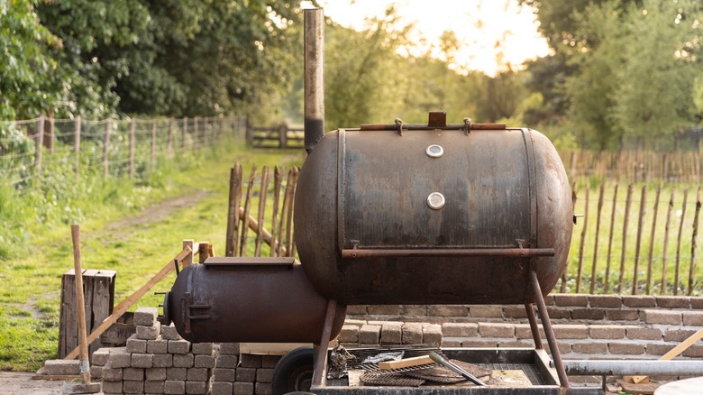 a large smoker grill outdoors