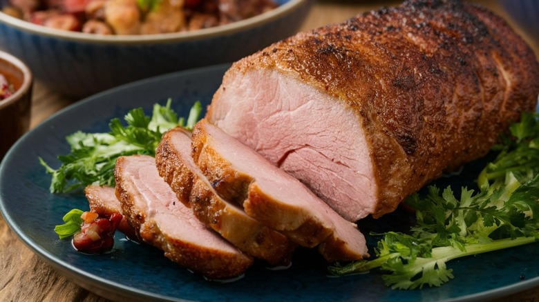 pork tenderloin with a seared crust