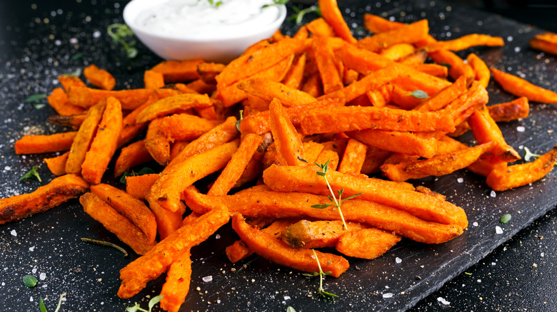 sweet potato fries with herbs