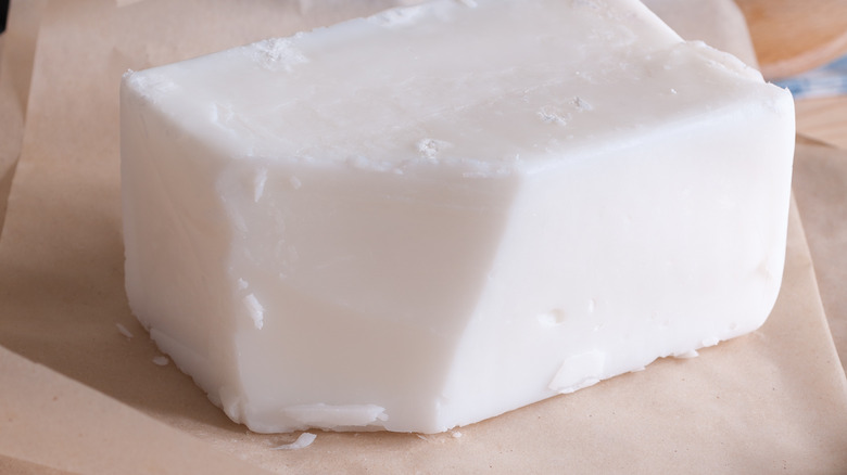 a block of beef tallow