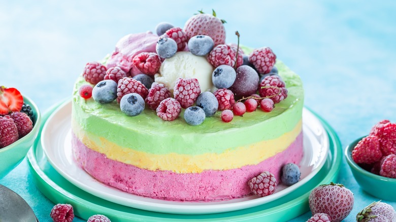 rainbow ice cream cake