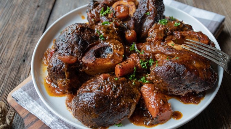 slow cooked beef shank