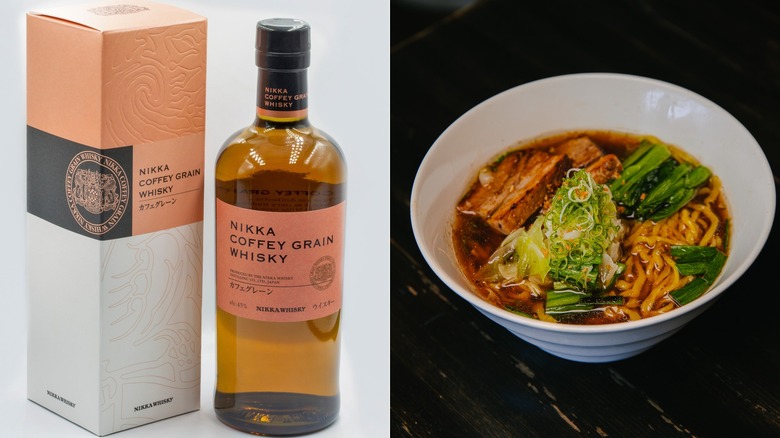 nikka coffey grain whisky with shoyu ramen