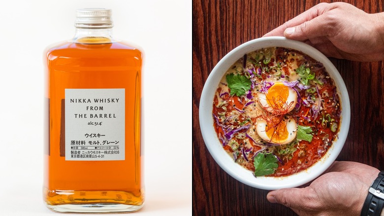 nikka whisky with tantanmen ramen