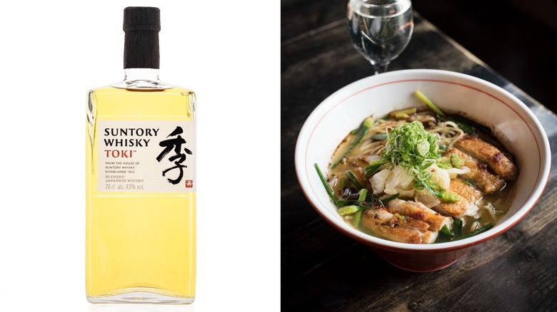 suntory toki with shio ramen