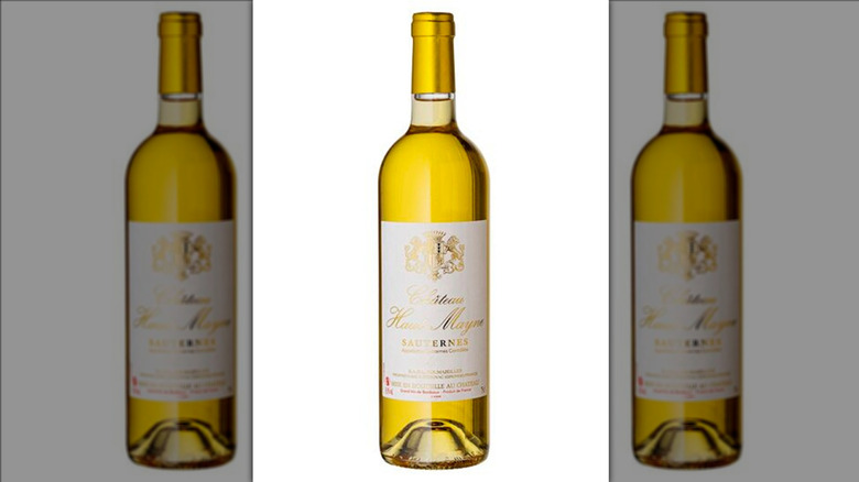 Bottle of sauternes wine