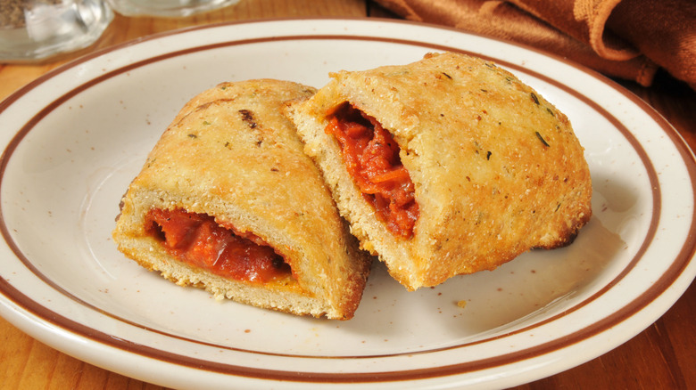 Pepperoni pizza hot stuffed sandwich