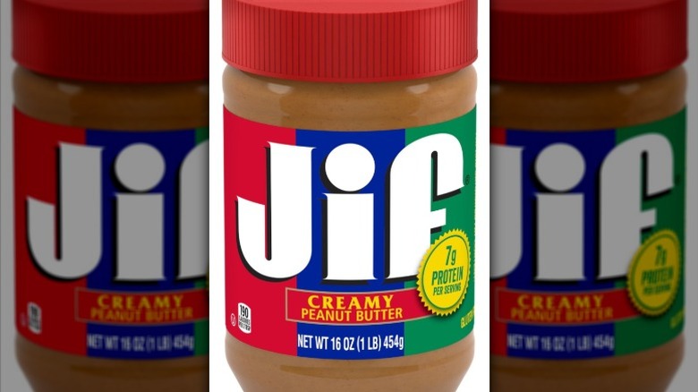 Jar of Jif creamy peanut butter