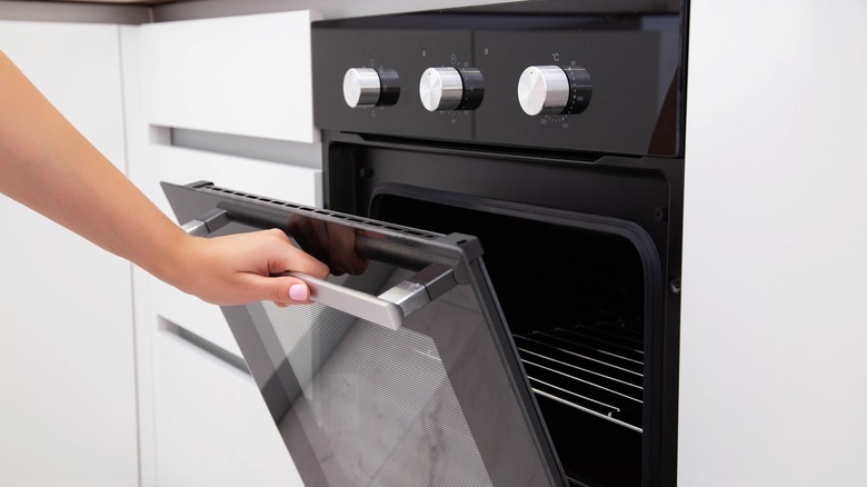 Hand opening convection oven