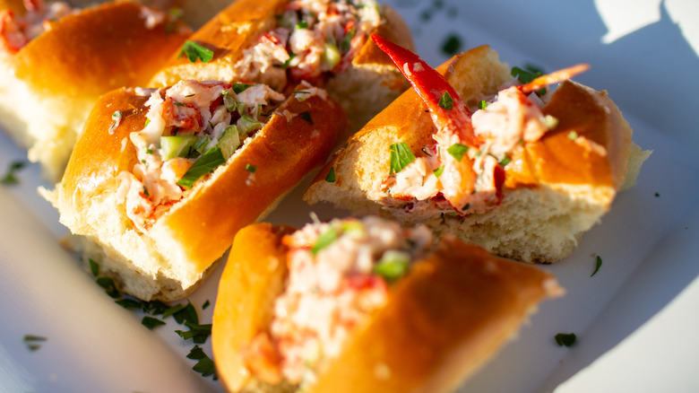 lobster rolls on plate