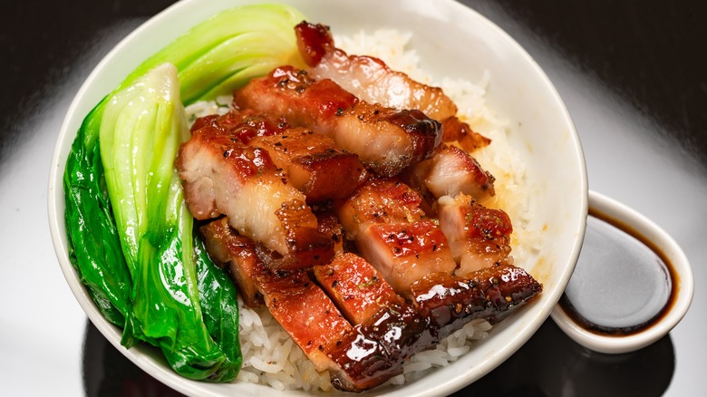 char siu pork over rice