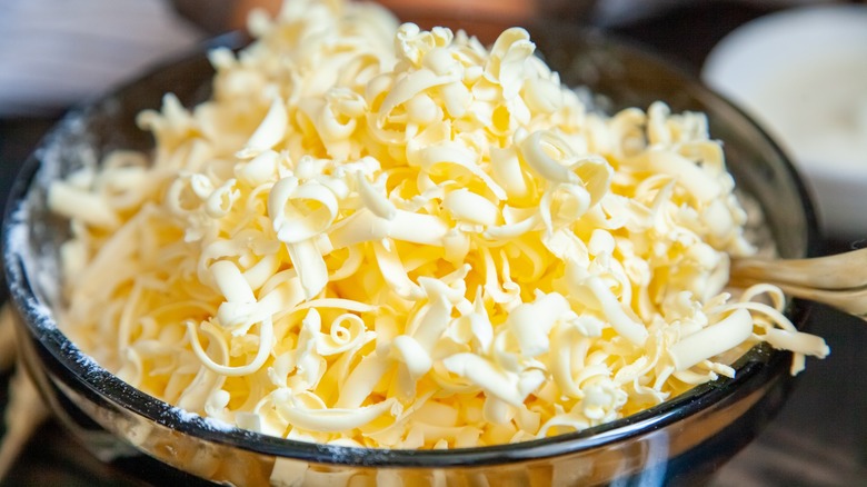 chilled grated butter 