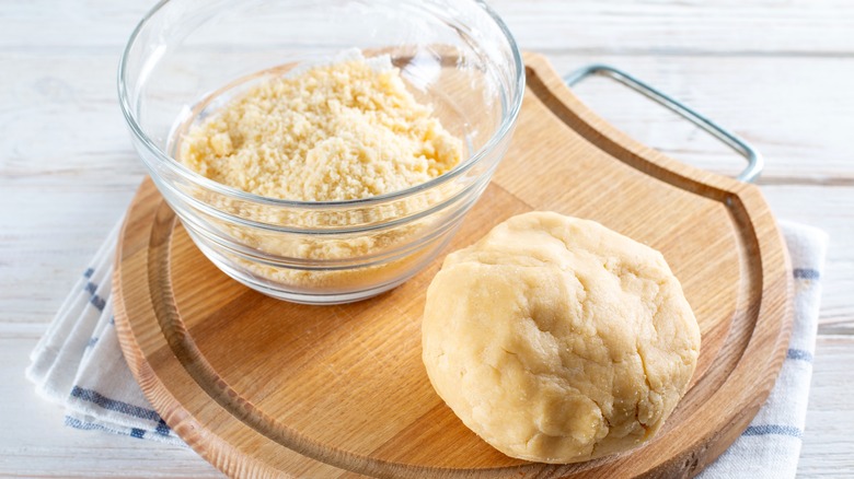 Shortcrust pastry dough in two stages