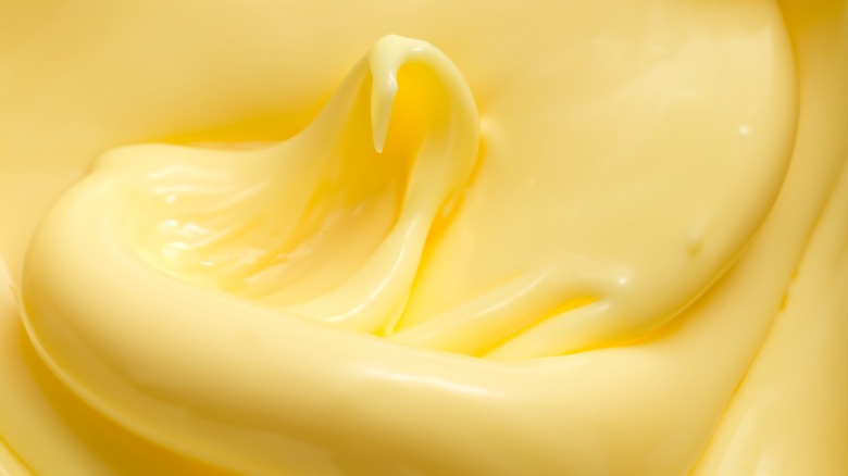 close up of whipped butter