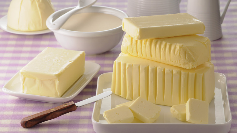 butter assortment on table