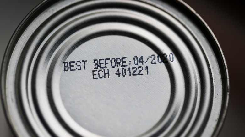 Best before date on can