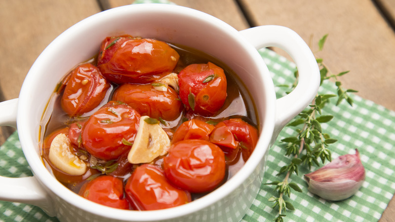 Cherry tomato confit.