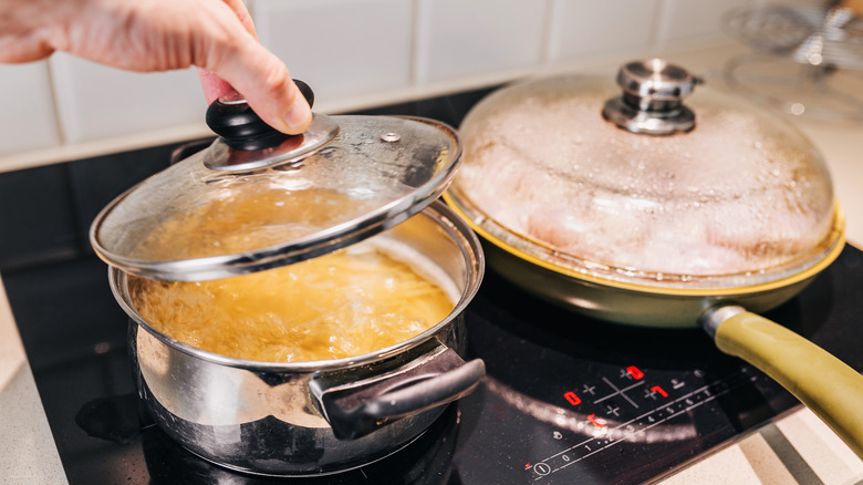 two pots on stovetop