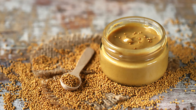 Mustard in jar