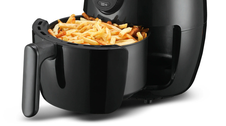 Overfilled air fryer basket