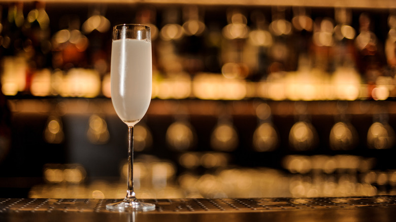 French 75 sitting on bar