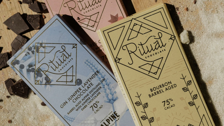 Ritual bourbon barrel aged chocolate and other bars