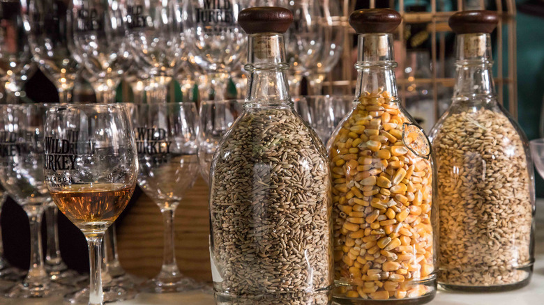 Barley, rye, corn for bourbon-making 