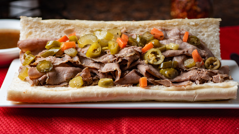 italian beef sandwich