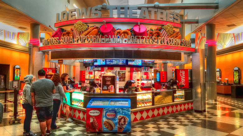 Movie theater concession stand