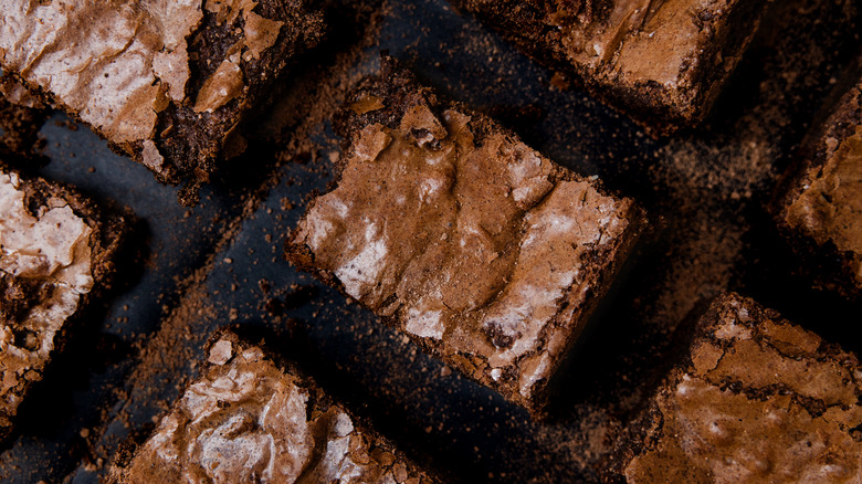 brownies on a tray