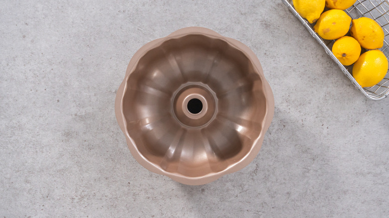 top view of Bundt pan