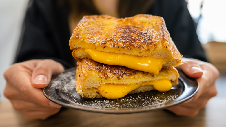 grilled cheese on a plate