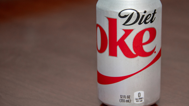 Diet Coke on table