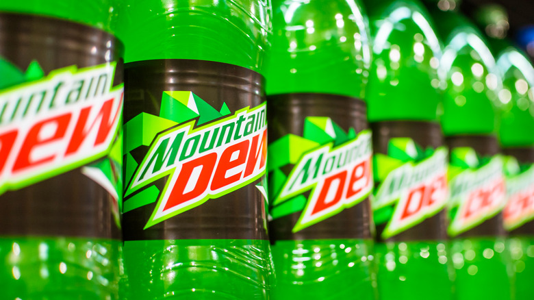 Bottles of Mountain Dew