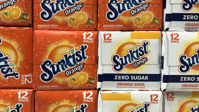 Sunkist can with straws