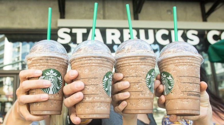 Four Mocha Frappuccinos