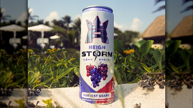 Reign Storm can on beach