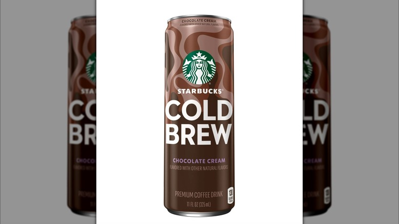 Starbucks Cold Brew Chocolate Cream Can with white background