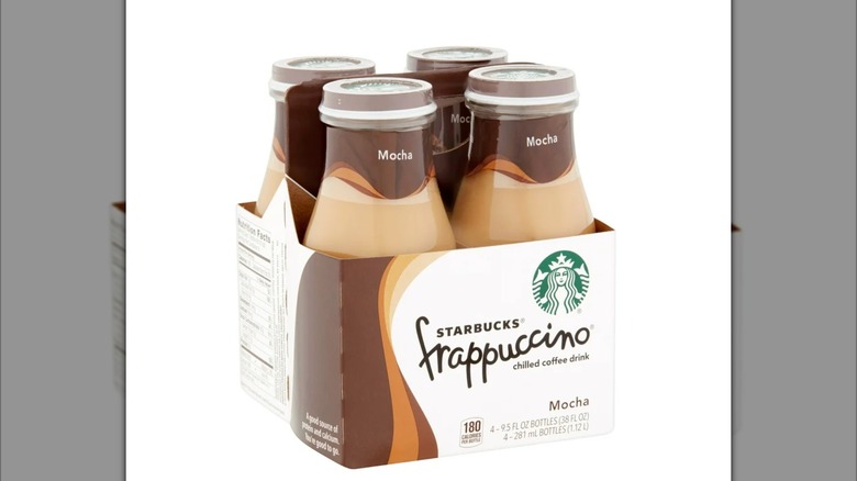 Starbucks Frappuccino Mocha Iced Coffee Individual Bottle with white background