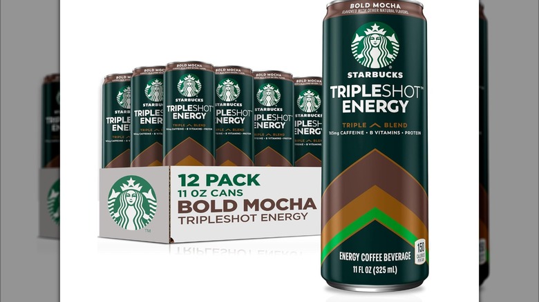 Starbucks Tripleshot Coffee Energy Drink, Bold Mocha Can with white background