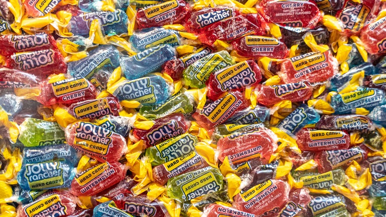 pile of Jolly Rancher candies 