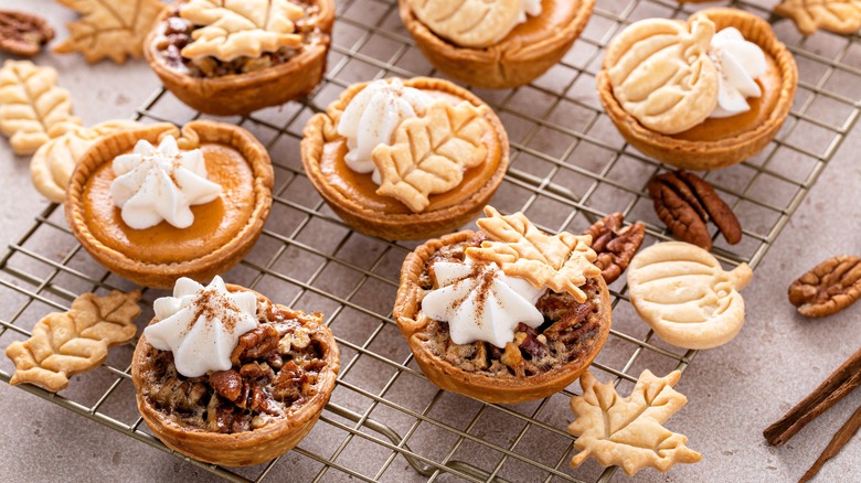 mini pumpkin and pecan pies