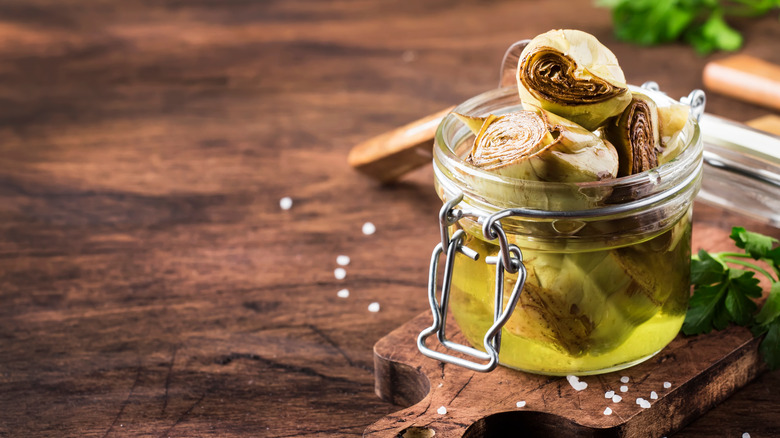 Artichokes in a jar