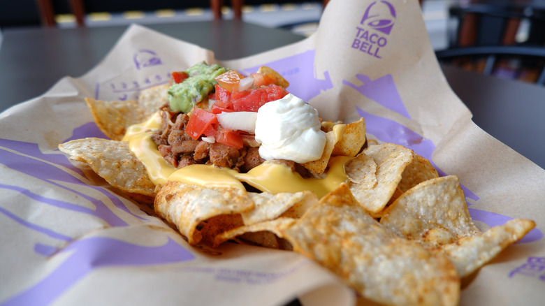 Platter of Taco Bell nachos