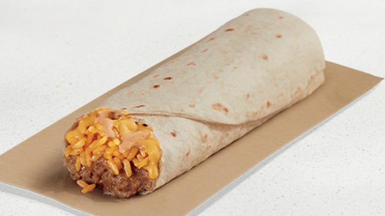 Taco bell cheesy bean and rice burrito