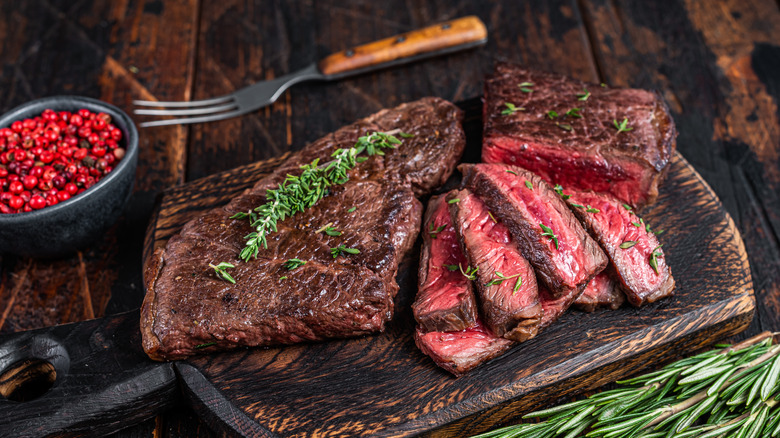 seared skirt steak