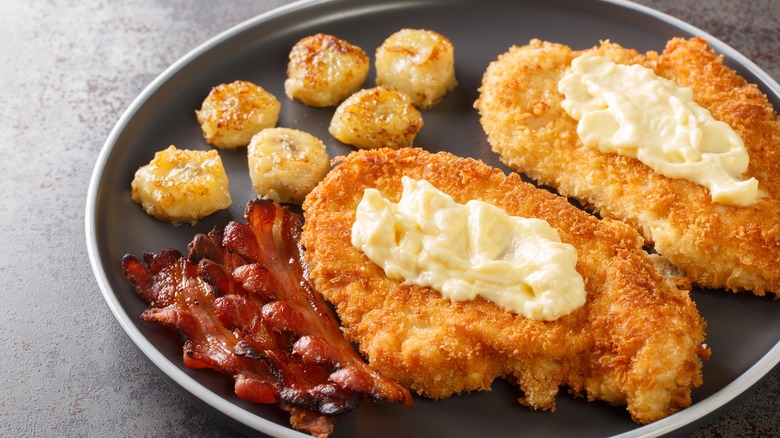 Chicken Maryland on a plate