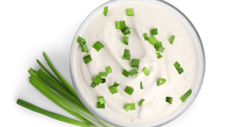 sour cream with chives