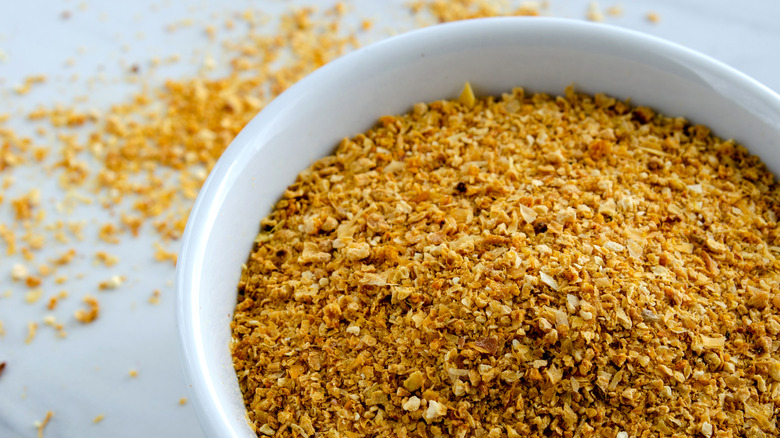 orange peel powder in bowl