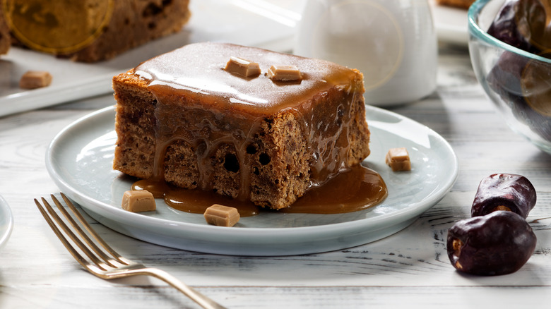 Sticky toffee pudding and fresh dates